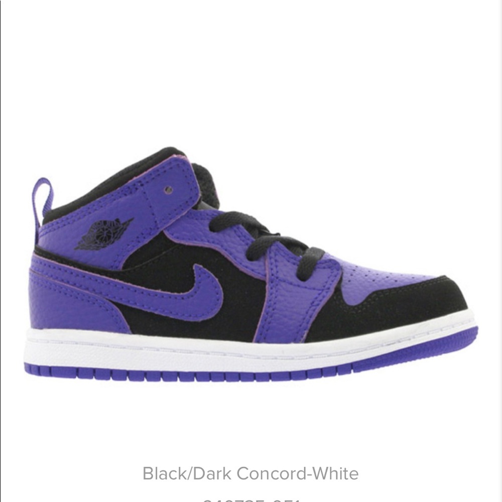 Toddler Air Jordan1 Mid Dark Concord